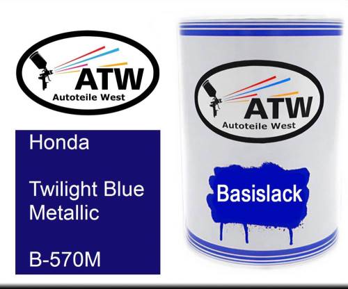 Honda, Twilight Blue Metallic, B-570M: 500ml Lackdose, von ATW Autoteile West.